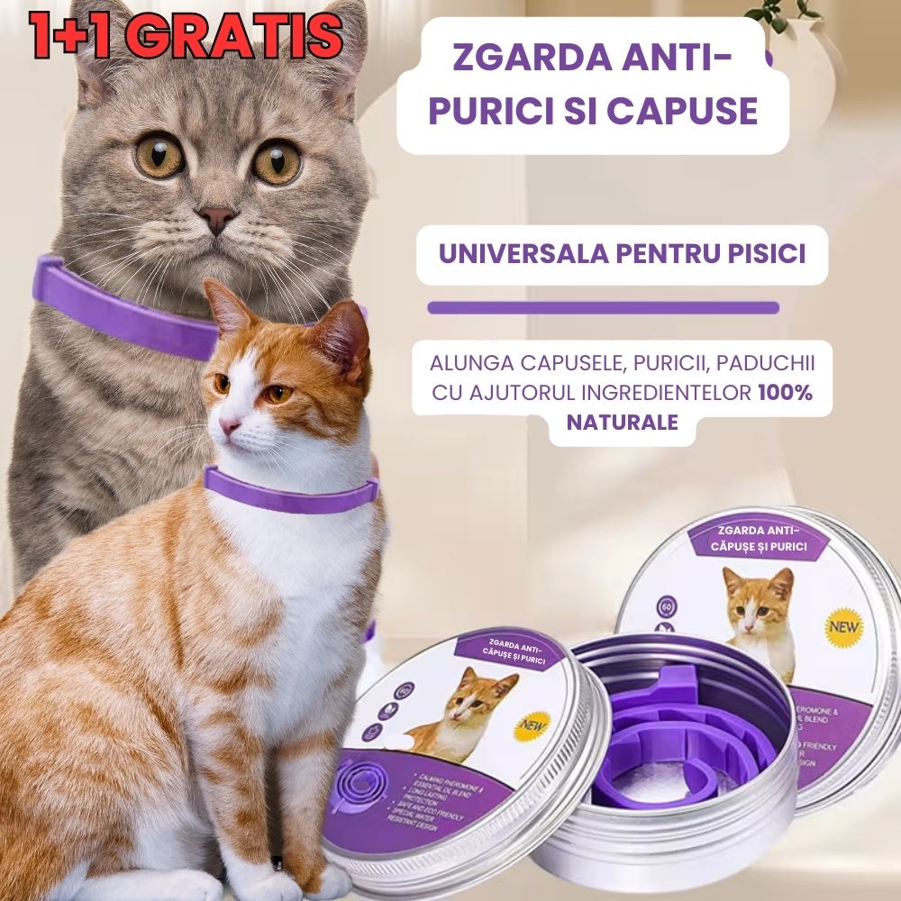 Zgardă PetProtect capuse si purici pisici
