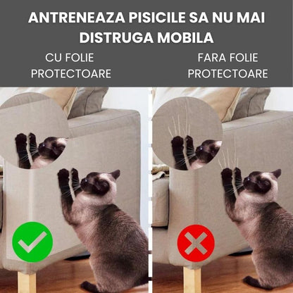 Folie Protectoare Anti-Zgarieturi Pisici - pandamag.ro